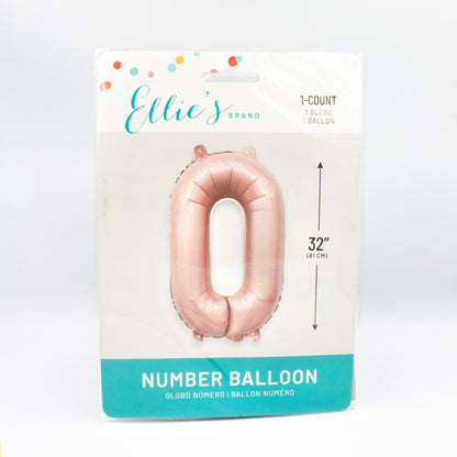 Barely Blush Mylar Number Balloons (32 Inches) - Ellie's Party Supply