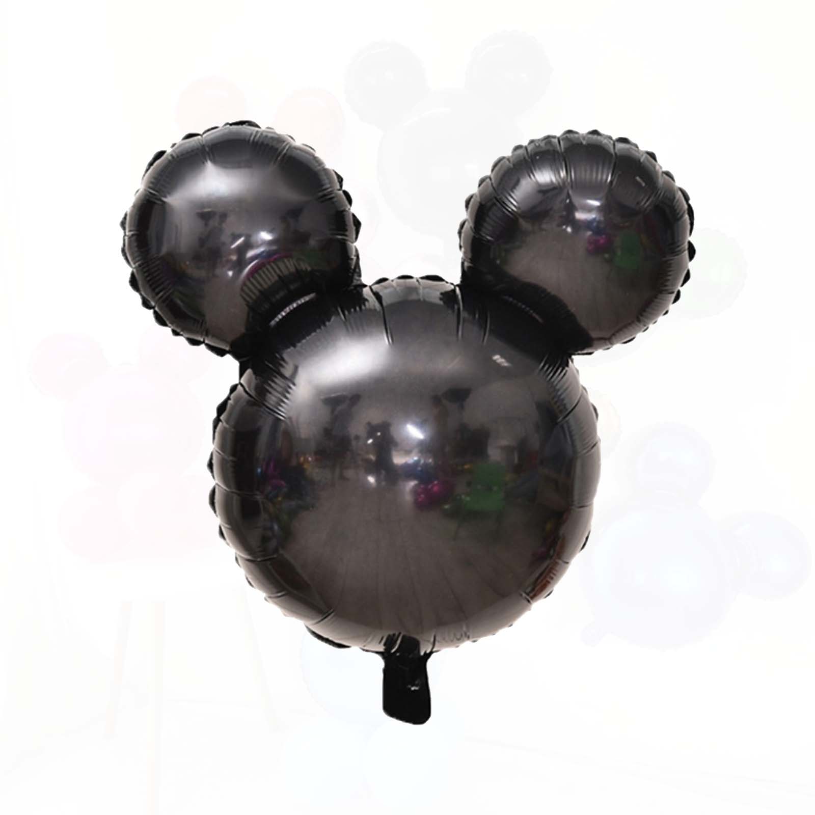 Black Mickey Mouse Head Mylar Foil Balloon (24 Inches) - Ellie's Party Supply