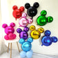 Black Mickey Mouse Head Mylar Foil Balloon (24 Inches) - Ellie's Party Supply