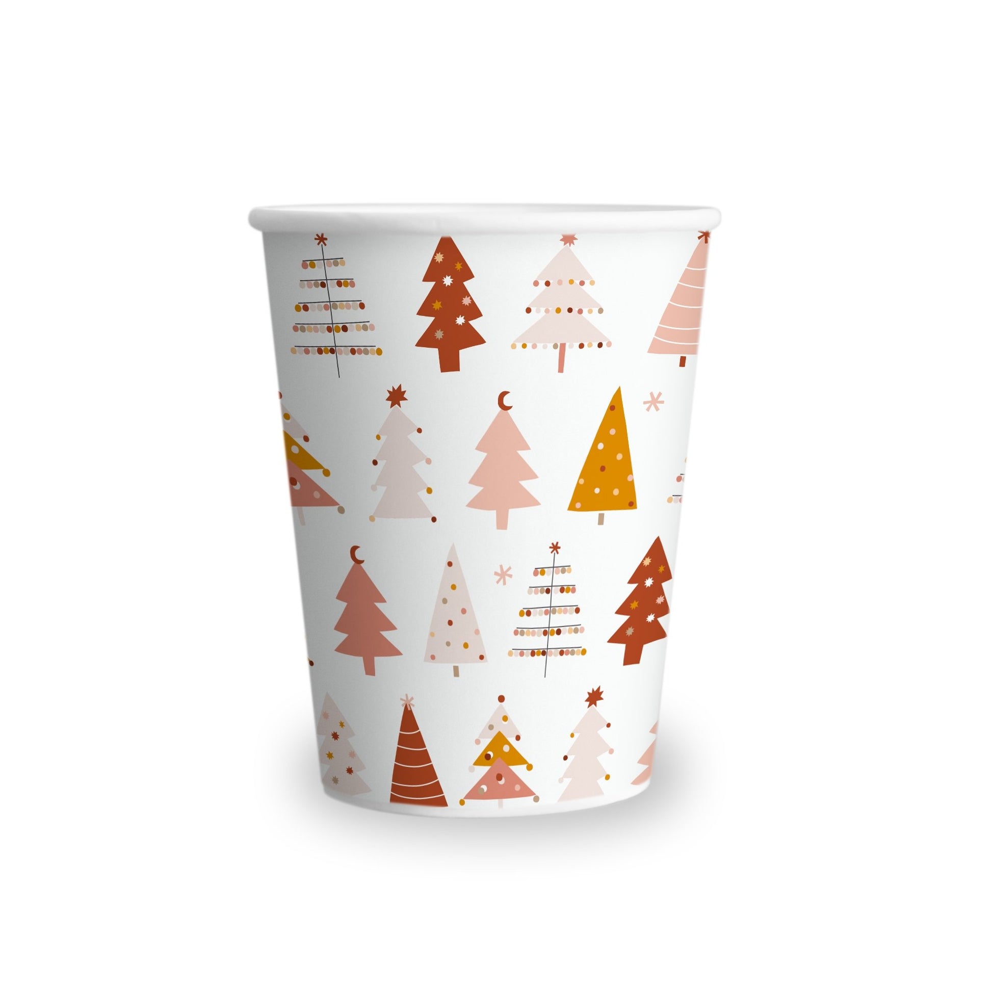 Boho Christmas Tree Icon Cups (Set of 8) - Ellie's Party Supply