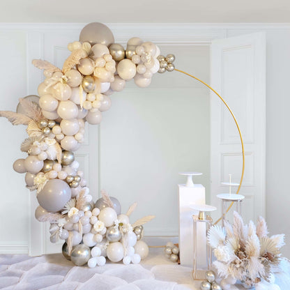 Gold & White Party Decor, Soft Neutral Balloon Garland, Balloon Party Kit,  Gold and White Party Decorations, Neutral Balloon Backdrop COL167