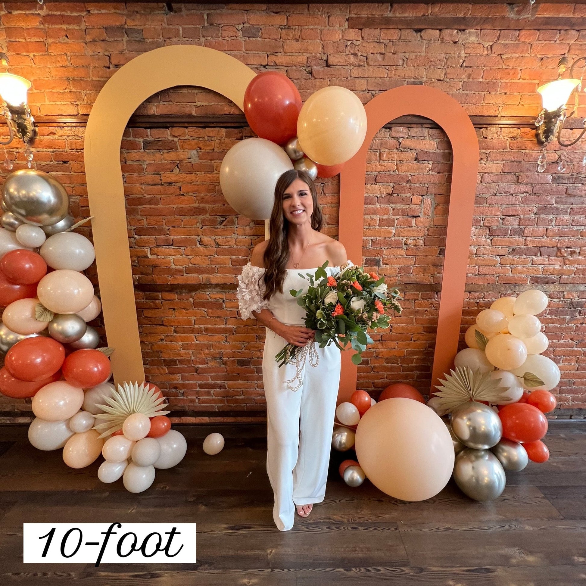 Boho Rustic Balloon Arch Kit - Burnt Orange and Gold Balloon Garland Kit - Ellie's Party Supply