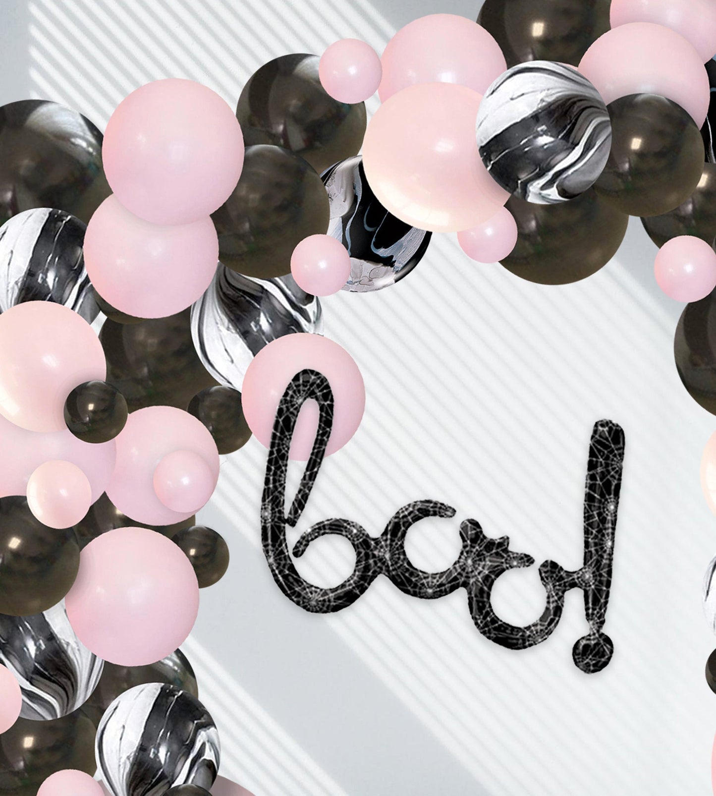 Boo! Script Spiderweb Design Halloween Balloon Banner (28 inches) - Ellie's Party Supply