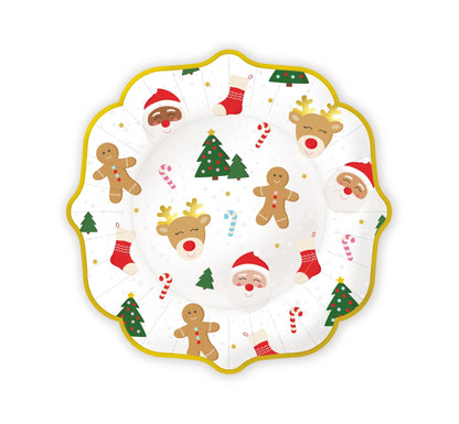 Classic Christmas Icon Plates (Set of 8) - Ellie's Party Supply