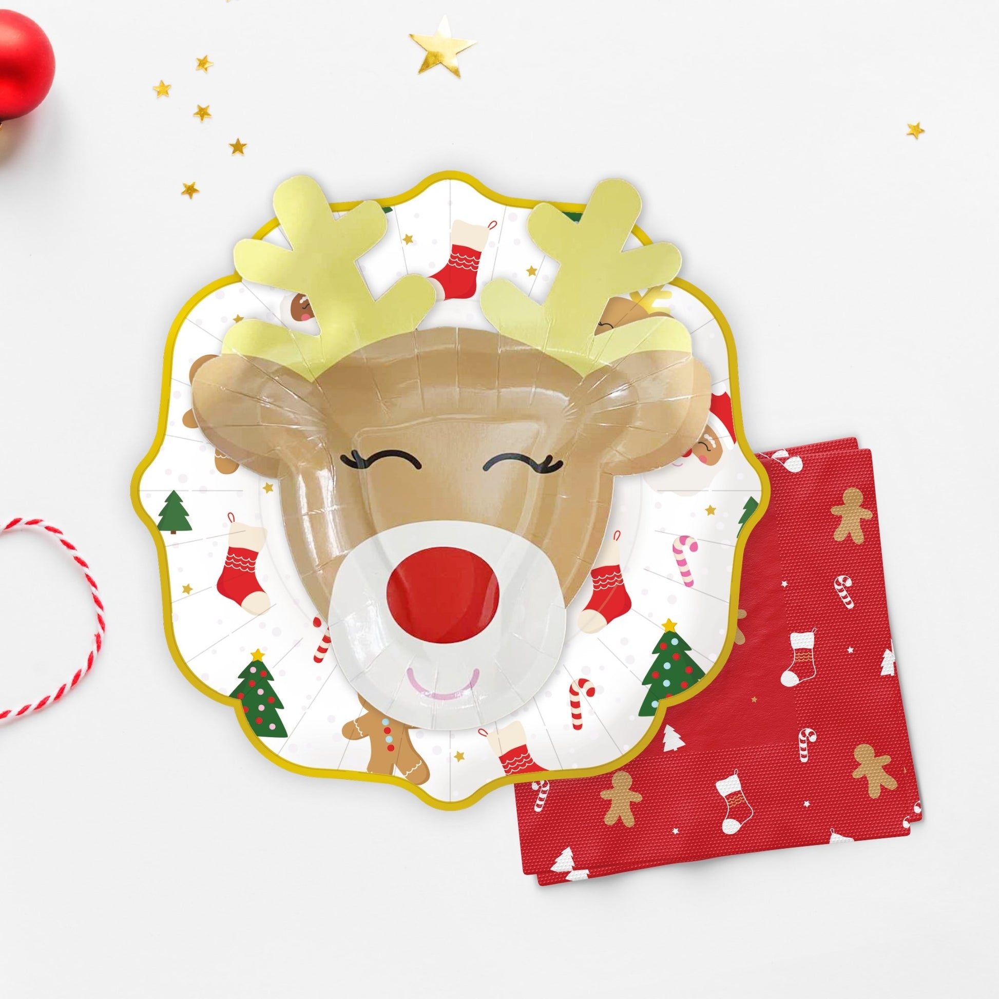 Classic Christmas Icon Plates (Set of 8) - Ellie's Party Supply