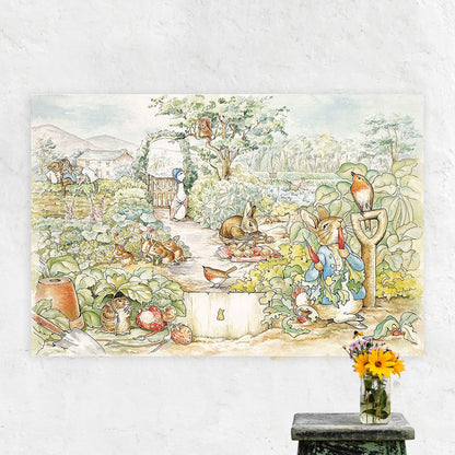 Classic Peter Rabbit Storybook Backdrop - 5x7 Feet - Ellie's Party Supply