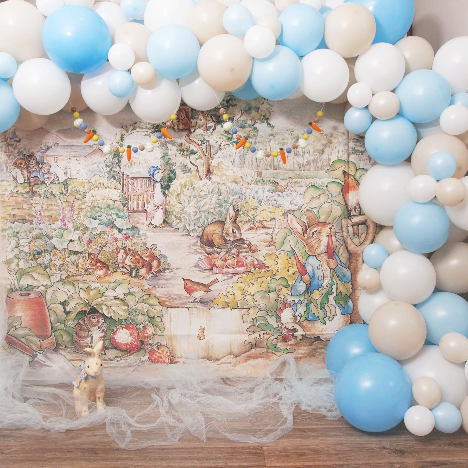 Classic Peter Rabbit Storybook Backdrop - 5x7 Feet - Ellie's Party Supply