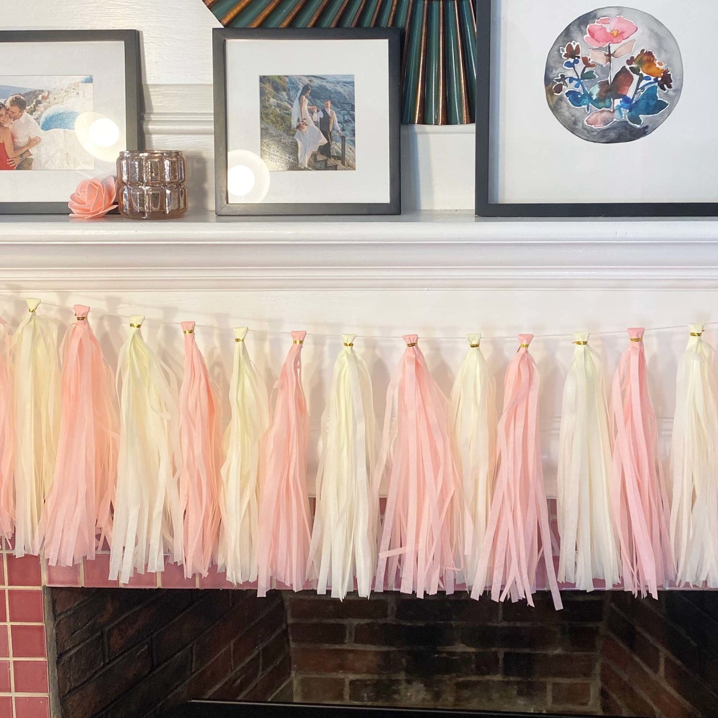 Classic Pooh Pink Paper Tassel Tail - Tassel DIY Garland Kit - Ellie's Party Supply