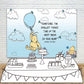Classic Winnie the Pooh Backdrop - Blue and Yellow 5x7 Feet - Ellie's Party Supply