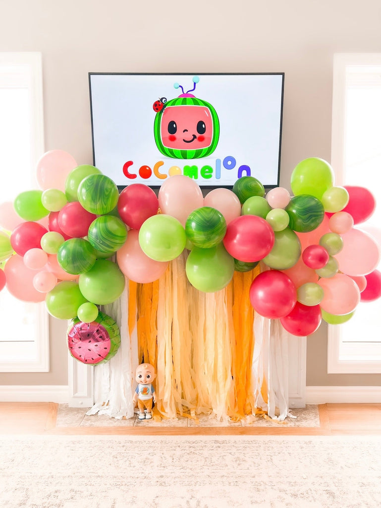 Peppa Pig Pastel Rainbow Balloon Garland Kit from Ellie's Party Supply