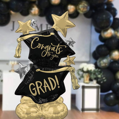 Congrats Grad Giant Standing Graduation Balloon 4+ Feet (51") - Ellie's Party Supply