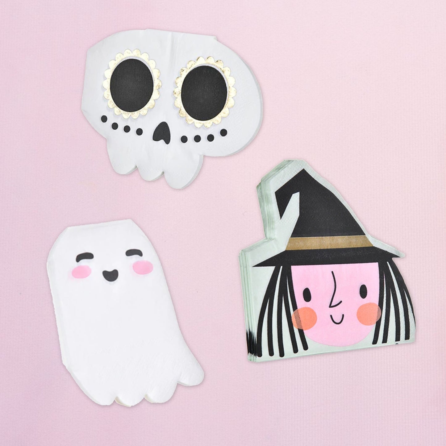 Cute Halloween Skull Napkins (Set of 20) - Ellie's Party Supply