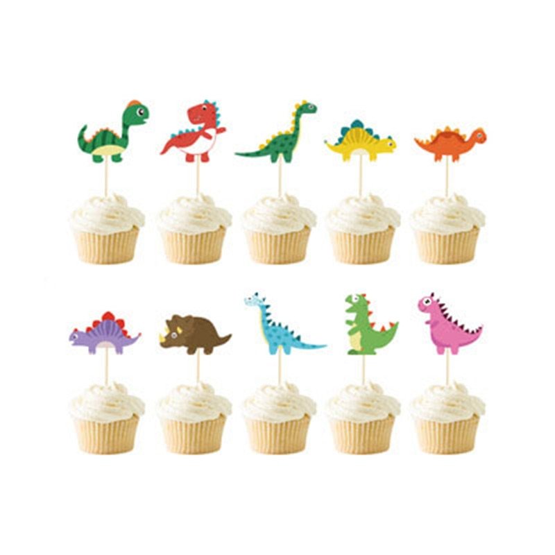 Dinosaur Party Cake Toppers (Set of 10) - Ellie's Party Supply