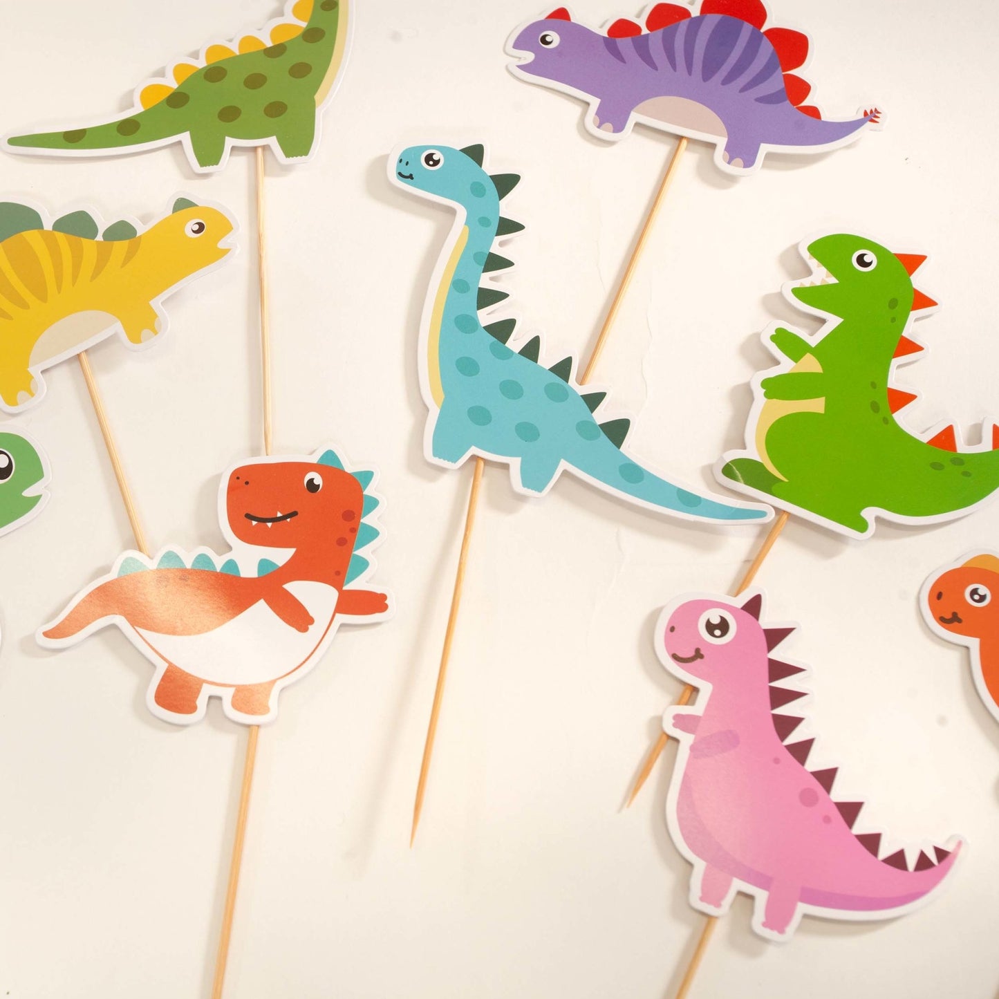 Dinosaur Party Cake Toppers (Set of 10) - Ellie's Party Supply
