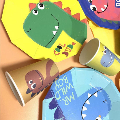 Dinosaur Party Paper Plates (Set of 8) - Ellie's Party Supply
