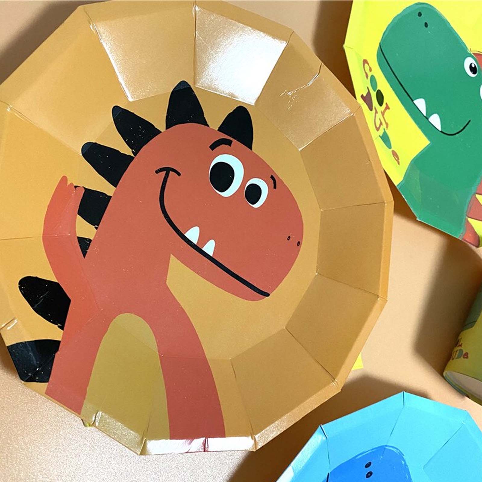 Dinosaur Party Paper Plates (Set of 8) - Ellie's Party Supply