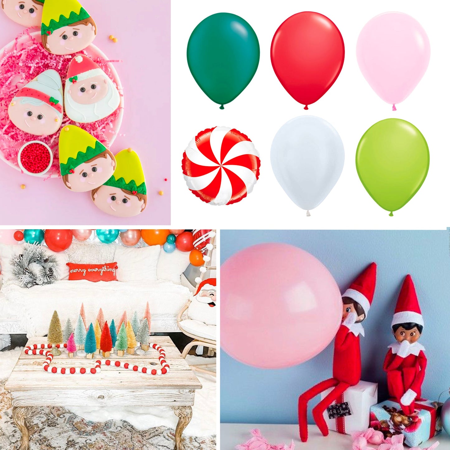 Elf on the Shelf Balloon Bouquet Kit - Ellie's Party Supply