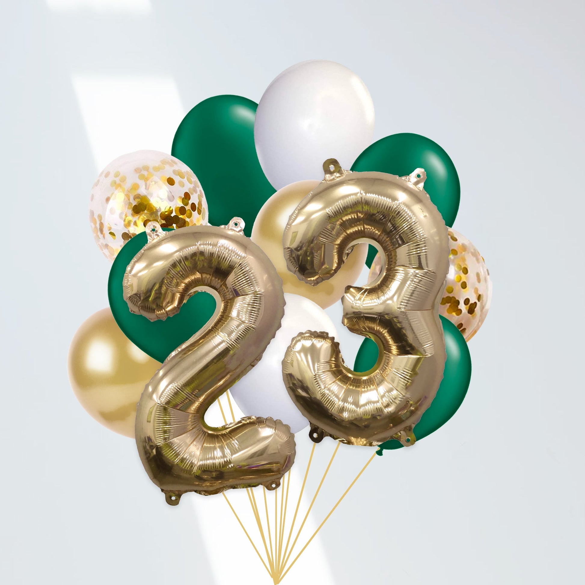 Emerald Green and Gold Graduation 2023 Balloon Bouquet - Ellie's Party Supply