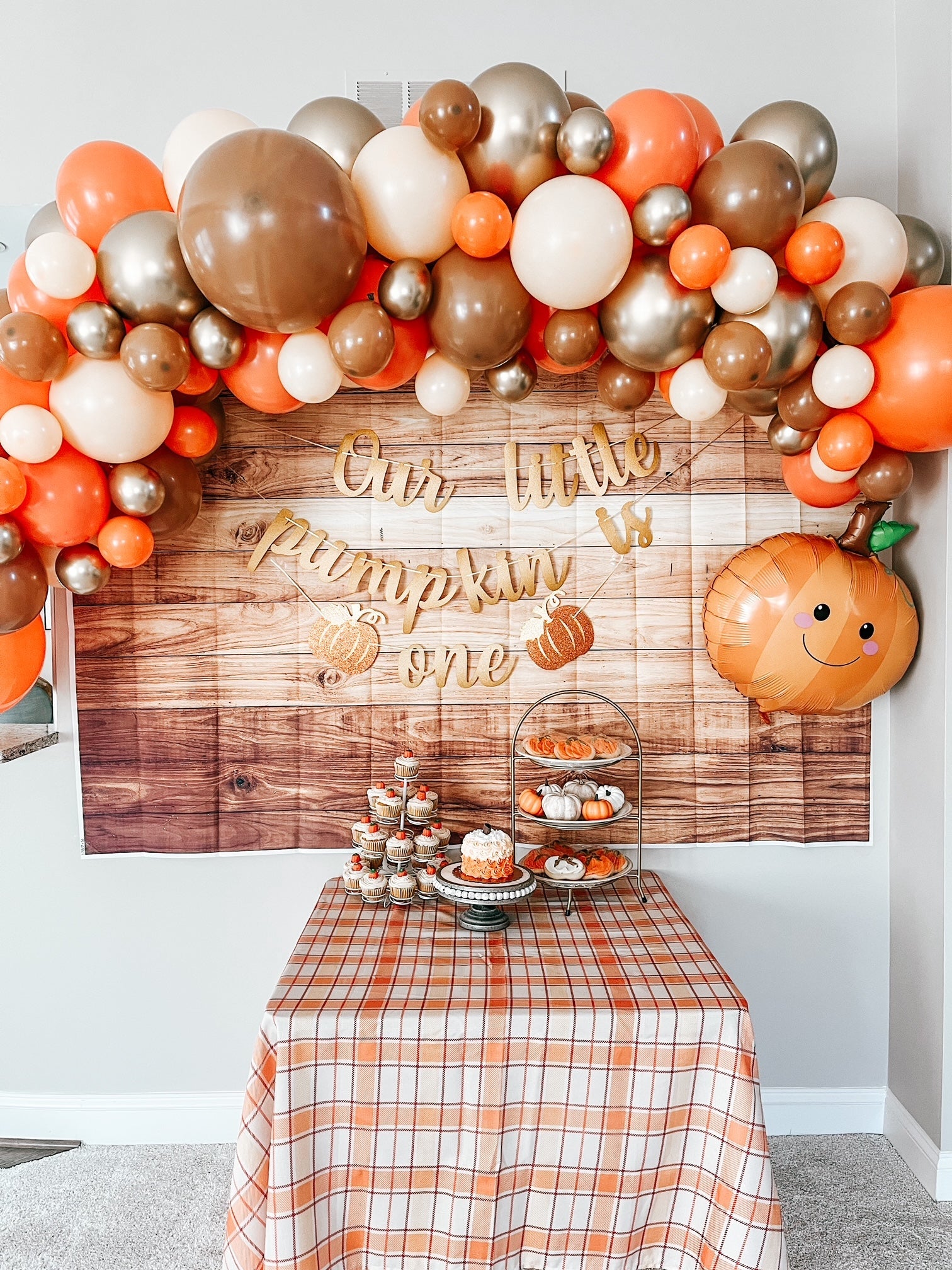 Fall Brown & Orange Balloon Arch Garland Kit from Ellie's Party Supply