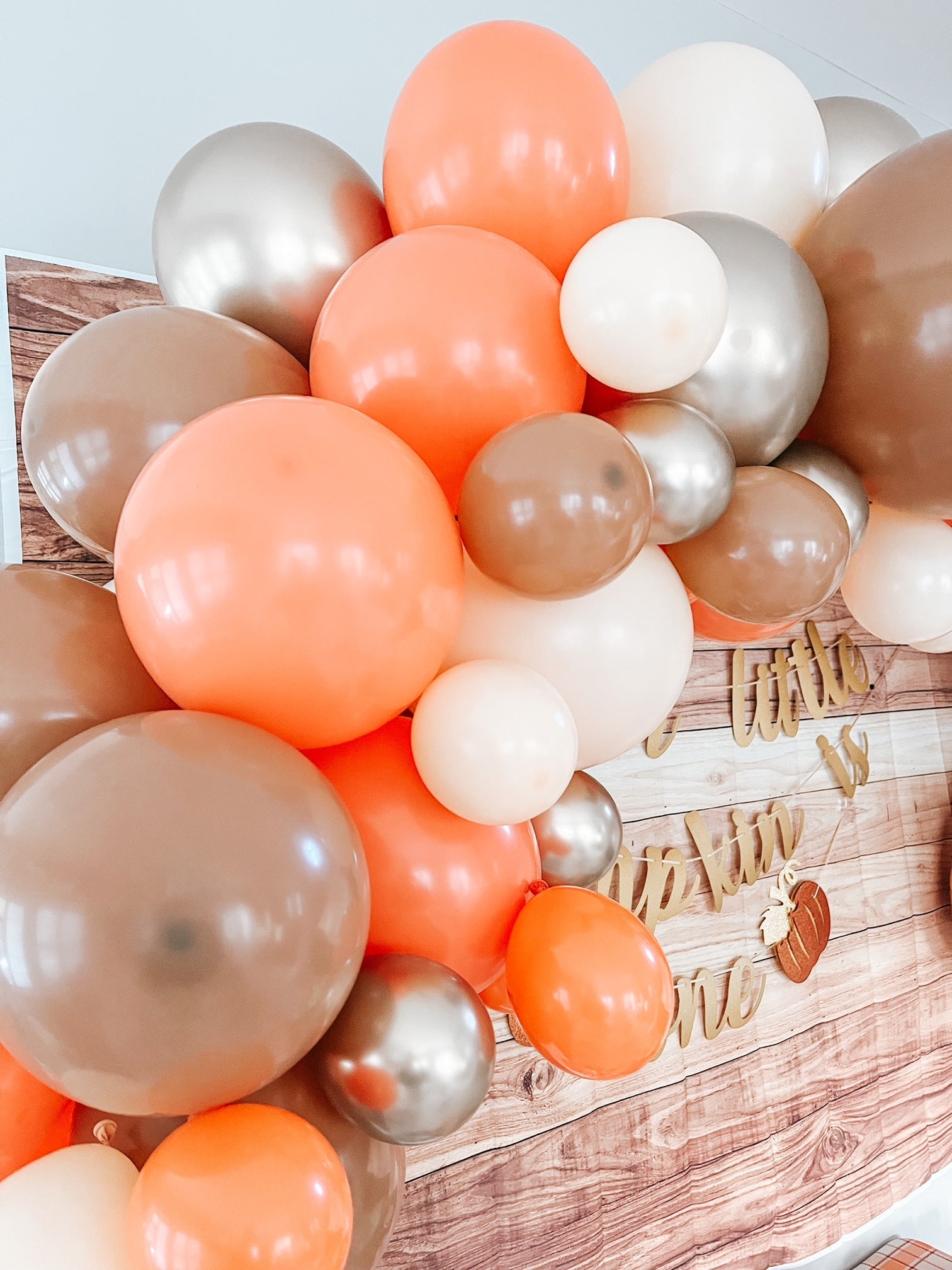 Fall Brown & Orange Balloon Arch Garland Kit from Ellie's Party Supply