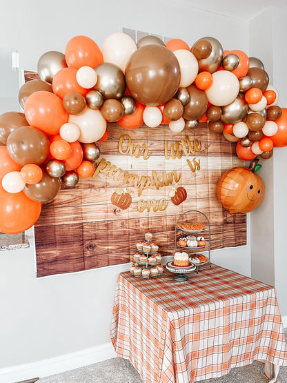 Fall Balloon Arch - Brown & Orange Balloon Garland Kit - Ellie's Party Supply
