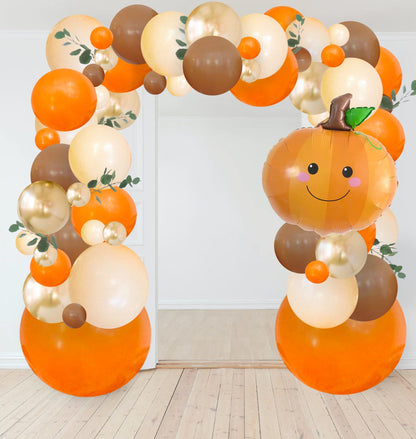 Fall Balloon Arch - Brown & Orange Balloon Garland Kit - Ellie's Party Supply