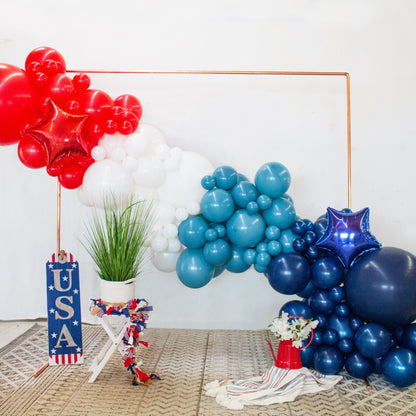 Firework Red, White, & Blue Patriotic Star Balloons (3-Pack) - Ellie's Party Supply