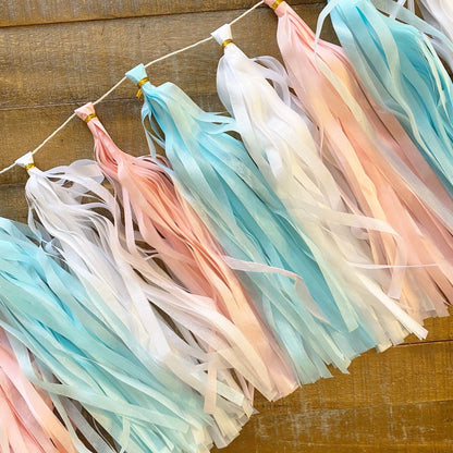 Gender Reveal Tassel Garland - Gender Reveal Party Decorations - GenWooShop