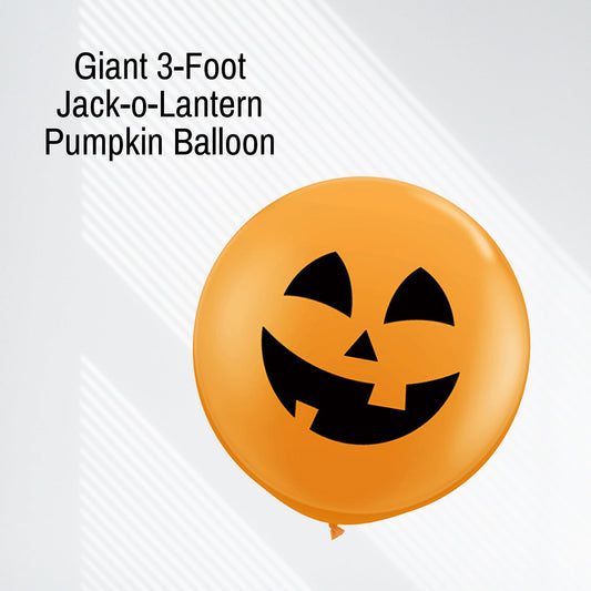 Giant 3-Foot Jack-O-Lantern Pumpkin Balloon - Ellie's Party Supply