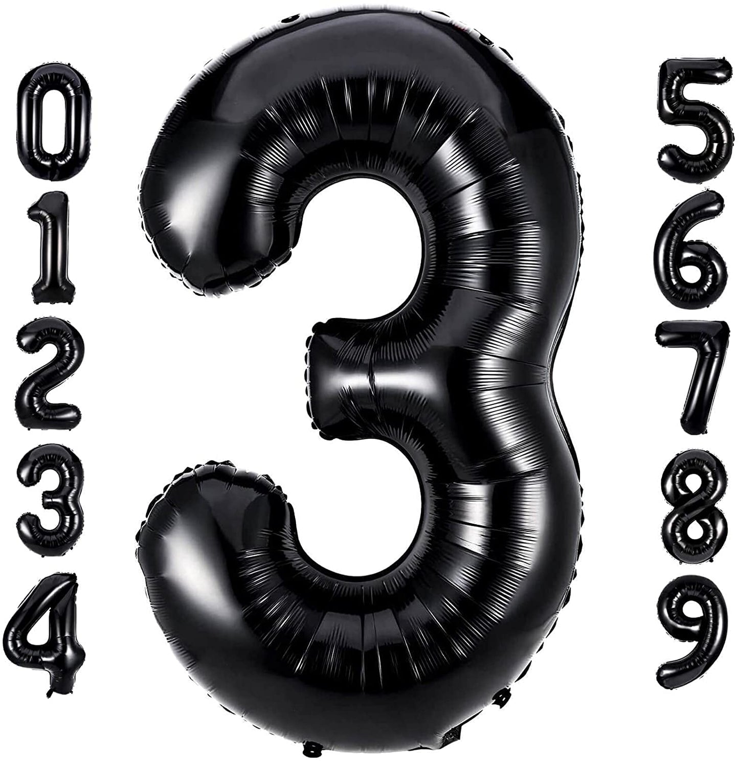 Giant Black Mylar Foil Number Balloons (34 Inches) - Ellie's Party Supply