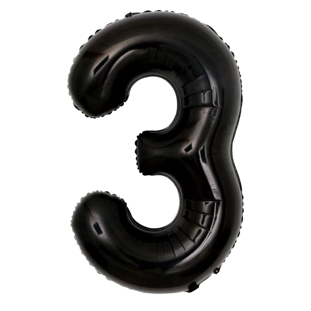 Giant Black Mylar Foil Number Balloons (42 Inches) - Ellie's Party Supply