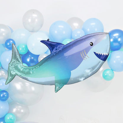 Giant Blue Shark Mylar Balloon (38 Inches) - Ellie's Party Supply