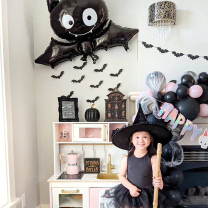 Giant Cute Black Bat Balloon (42 Inches) - Halloween Party Decoration - Ellie's Party Supply