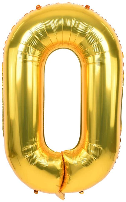 Giant Gold Mylar Foil Number Balloons (34 Inches) - Ellie's Party Supply
