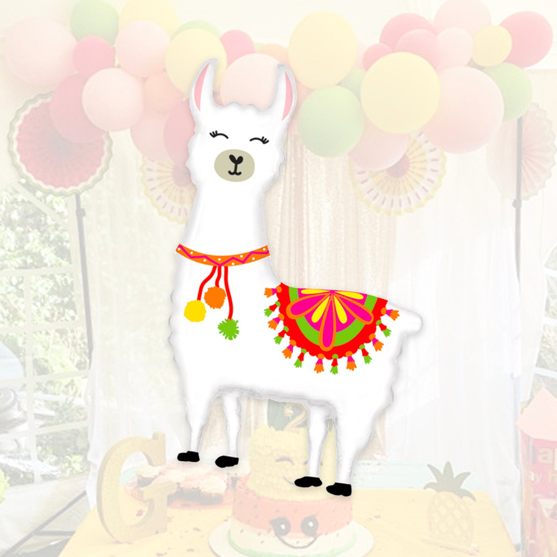 Giant Llama Cute Fiesta Mylar Balloon (45 Inches) - Ellie's Party Supply