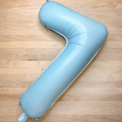 Giant Pastel Blue Mylar Foil Number Balloons (32 Inches) - Ellie's Party Supply