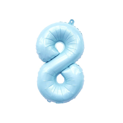 Giant Pastel Blue Mylar Foil Number Balloons (32 Inches) - Ellie's Party Supply