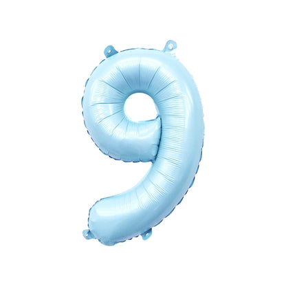 Giant Pastel Blue Mylar Foil Number Balloons (32 Inches) - Ellie's Party Supply