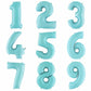 Giant Pastel Blue Mylar Foil Number Balloons (40 Inches) - Ellie's Party Supply