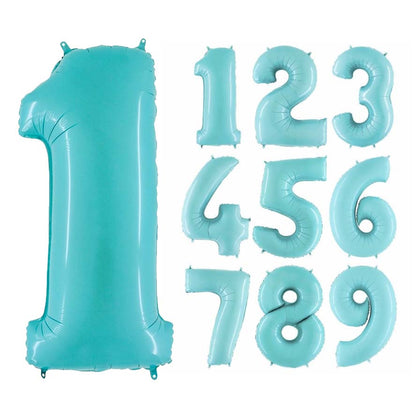 Giant Pastel Blue Mylar Foil Number Balloons (40 Inches) - Ellie's Party Supply