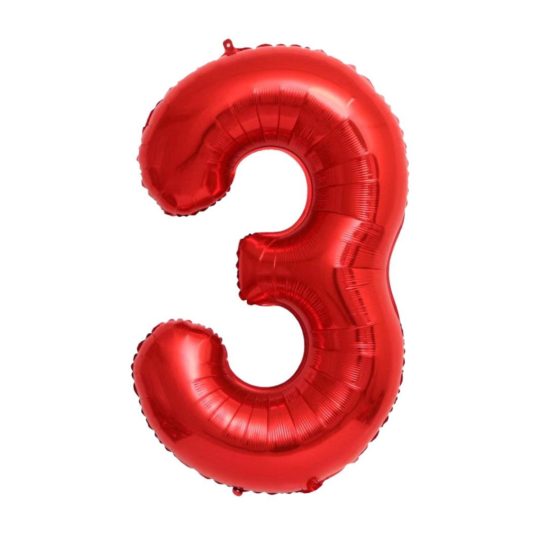Giant Red Mylar Foil Number Balloons (42 Inches) - Ellie's Party Supply