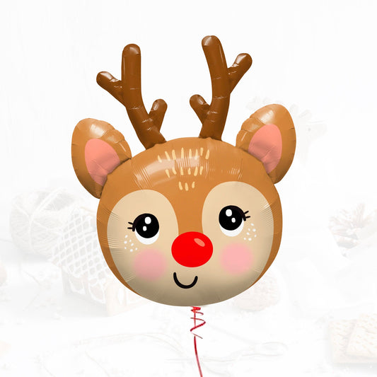 Giant Rudolph the Red Nosed Reindeer Christmas Balloon (35-Inches) - Ellie's Party Supply