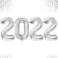 Giant Silver Mylar Foil Number Balloons (34 Inches) - Ellie's Party Supply