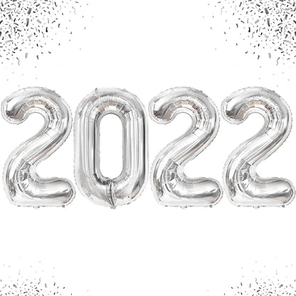 Giant Silver Mylar Foil Number Balloons (34 Inches) - Ellie's Party Supply