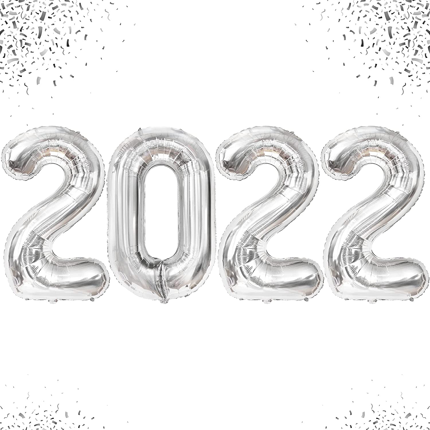 Giant Silver Mylar Foil Number Balloons (34 Inches) - Ellie's Party Supply