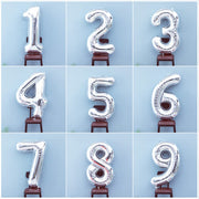 Giant Silver Mylar Foil Number Balloons (34 Inches) - Ellie's Party Supply