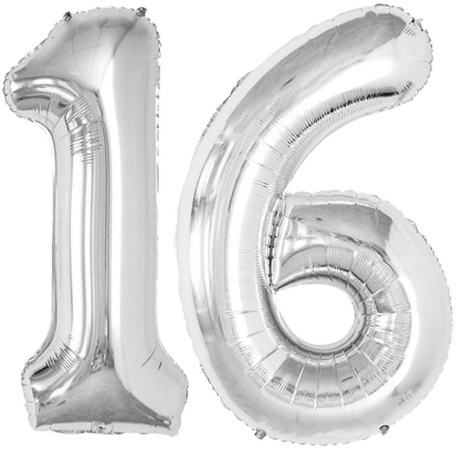 Giant Silver Mylar Foil Number Balloons (34 Inches) - Ellie's Party Supply