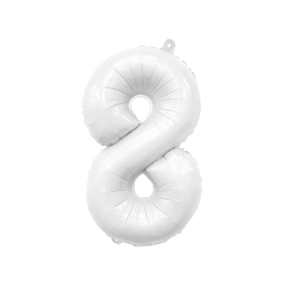 Giant White Mylar Foil Number Balloons (32 Inches) - Ellie's Party Supply