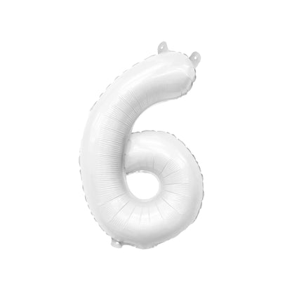 Giant White Mylar Foil Number Balloons (32 Inches) - Ellie's Party Supply