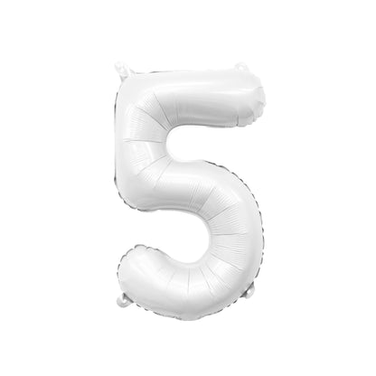 Giant White Mylar Foil Number Balloons (32 Inches) - Ellie's Party Supply